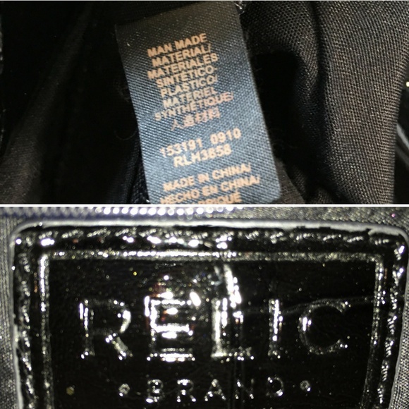 Relic Purse Black Faux Patent Leather Handbag - Picture 8 of 8